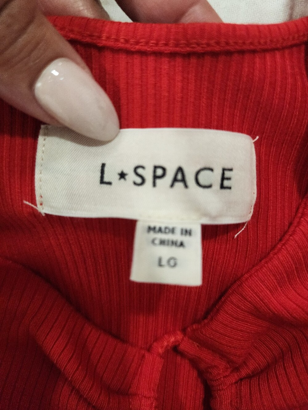 L*Space Camille Ribbed Cutout Maxi Dress Flame Red Size Large - Picture 17 of 17